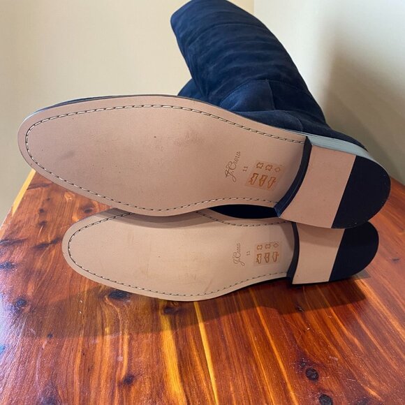 J. Crew Troy Over the knee boots suede K2741 Black - Picture 5 of 7